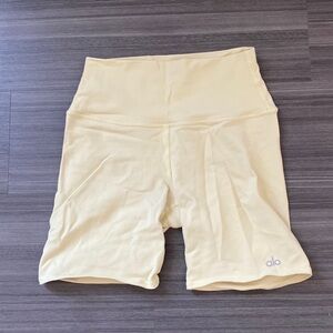 Yellow biker shorts